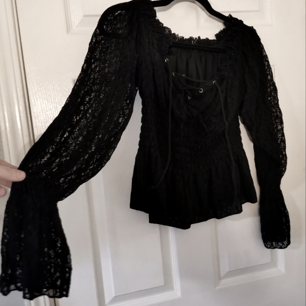 Devil Fashion Callistus Steampunk off-shoulder Peasant Top